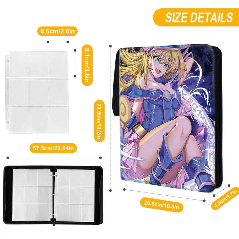 sabermaster Trading YGO Card Binder  Fits 900 Cards Card Collector Album Holder with 50 Removable Sleeves Toys Gifts for Boys Girls - Image 2